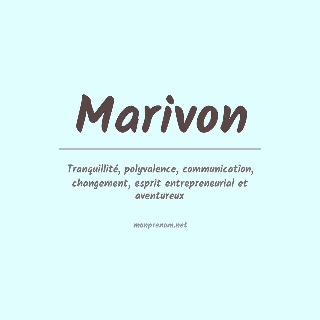 Prénom Marivon