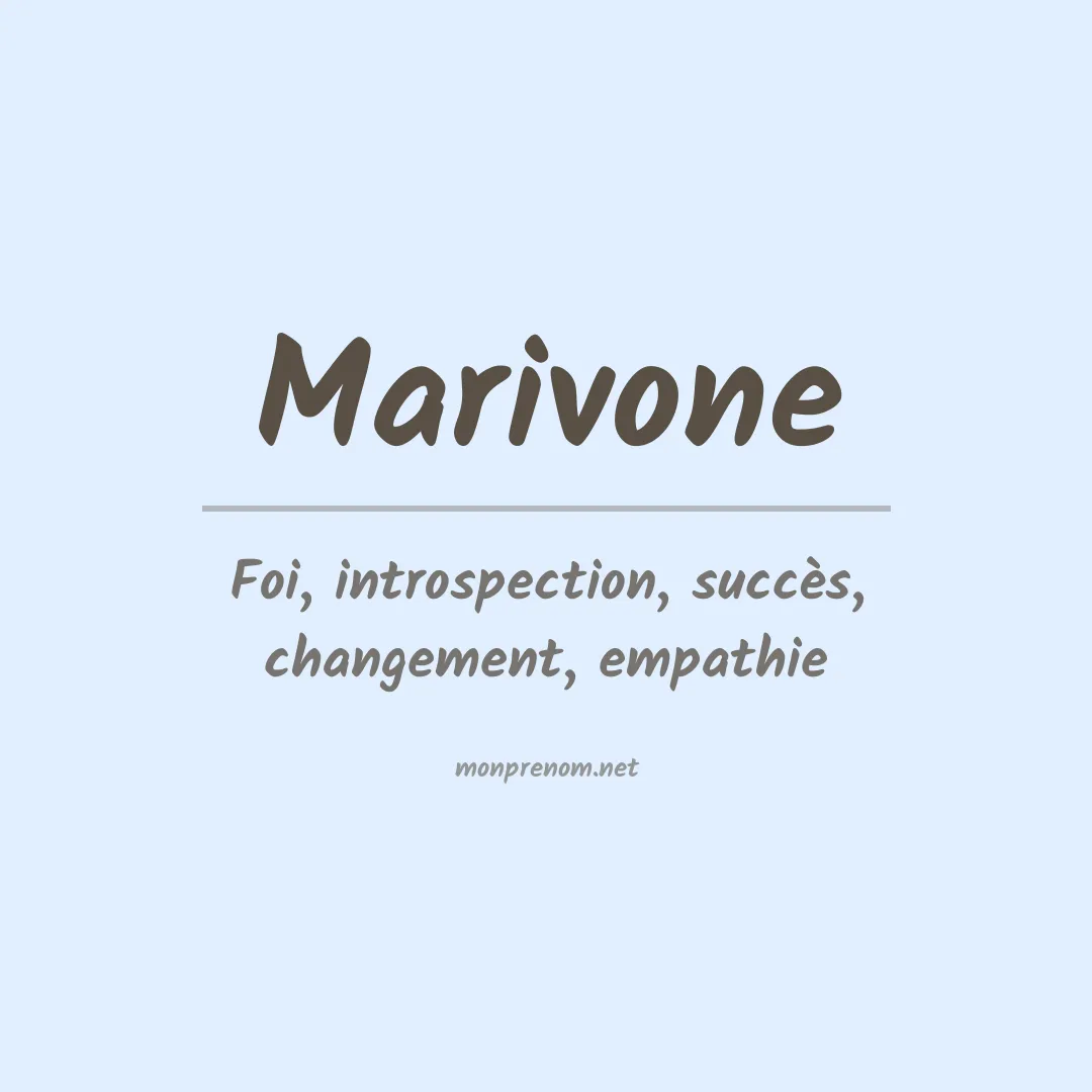 Signification du prénom Marivone