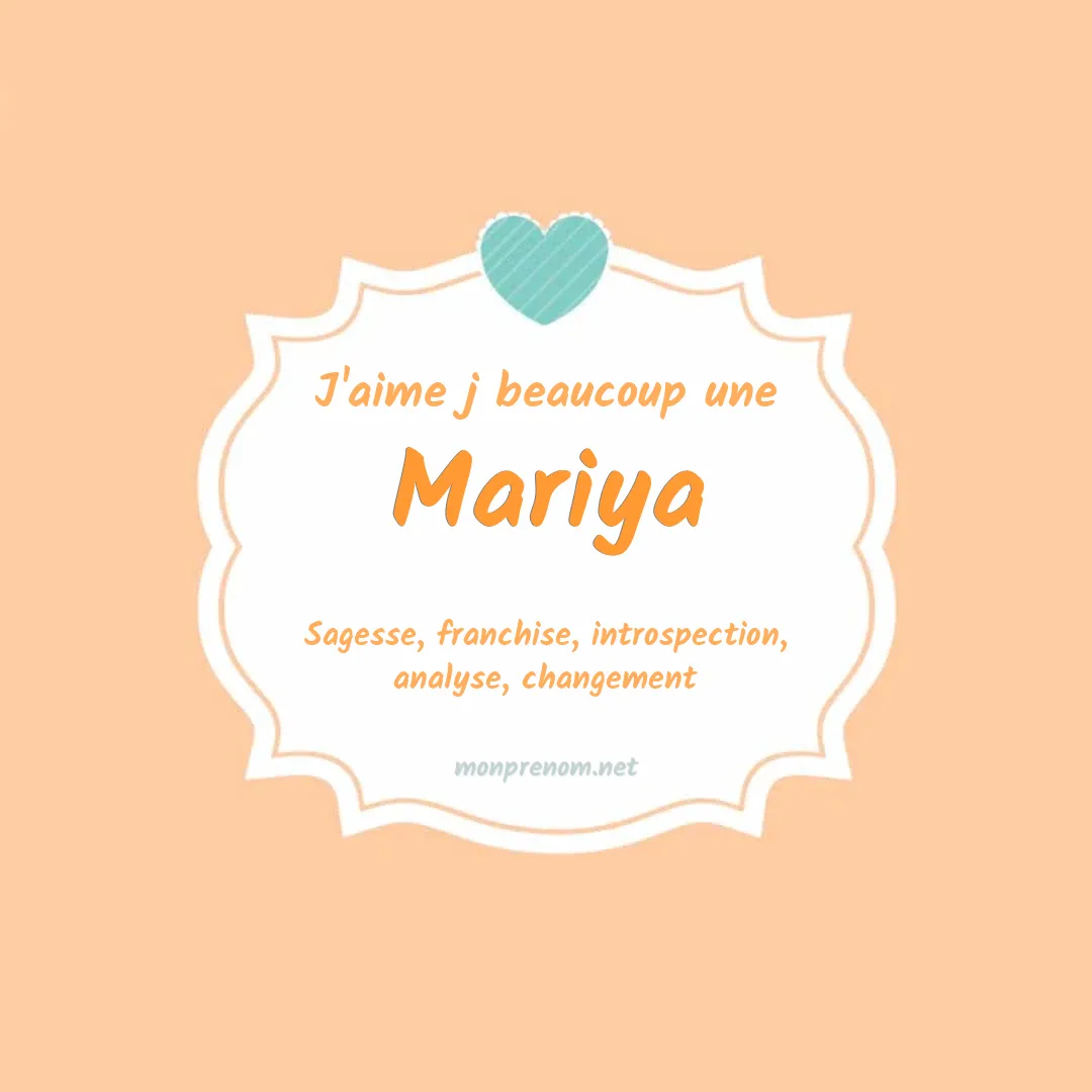 J'aime beaucoup Mariya