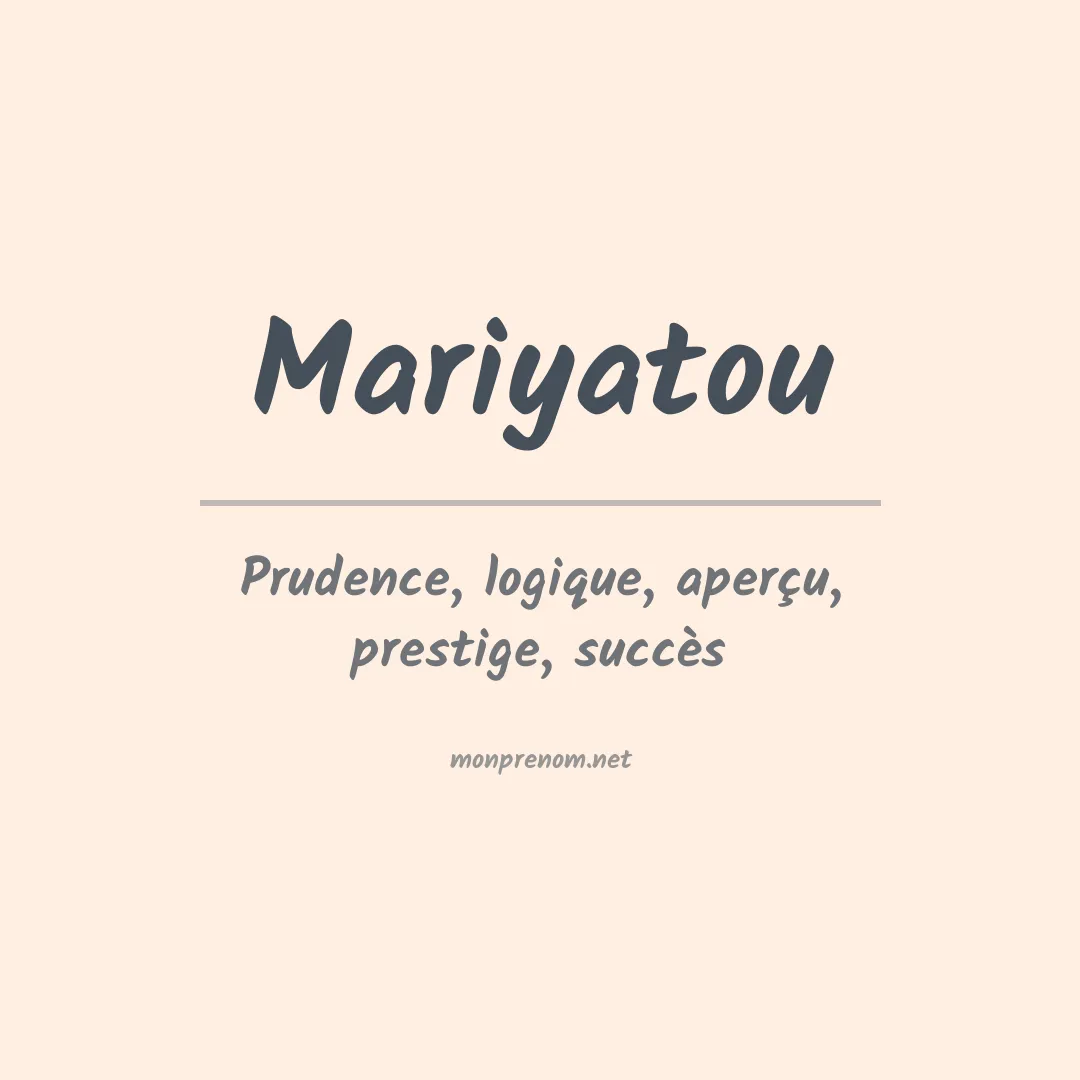 Prénom Mariyatou