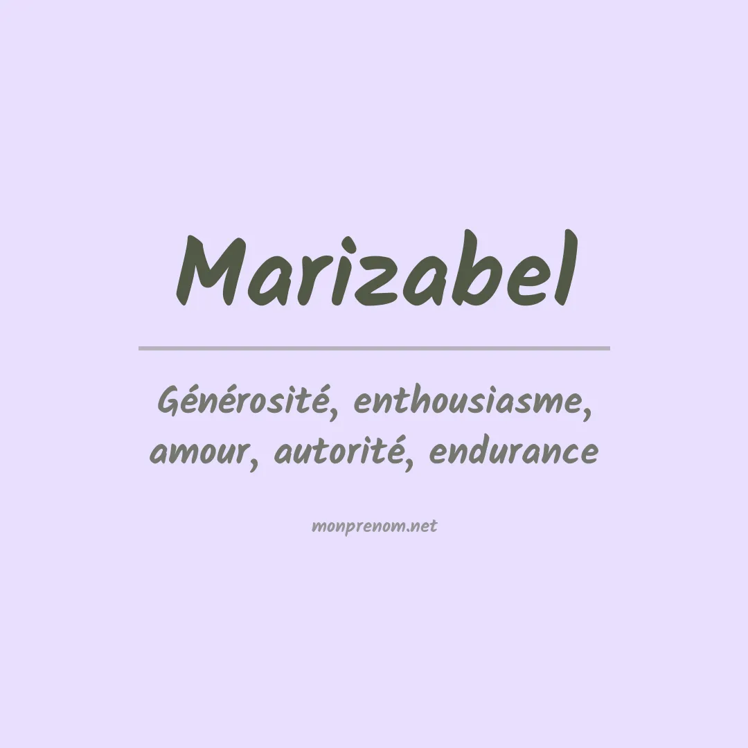 Signification du prénom Marizabel