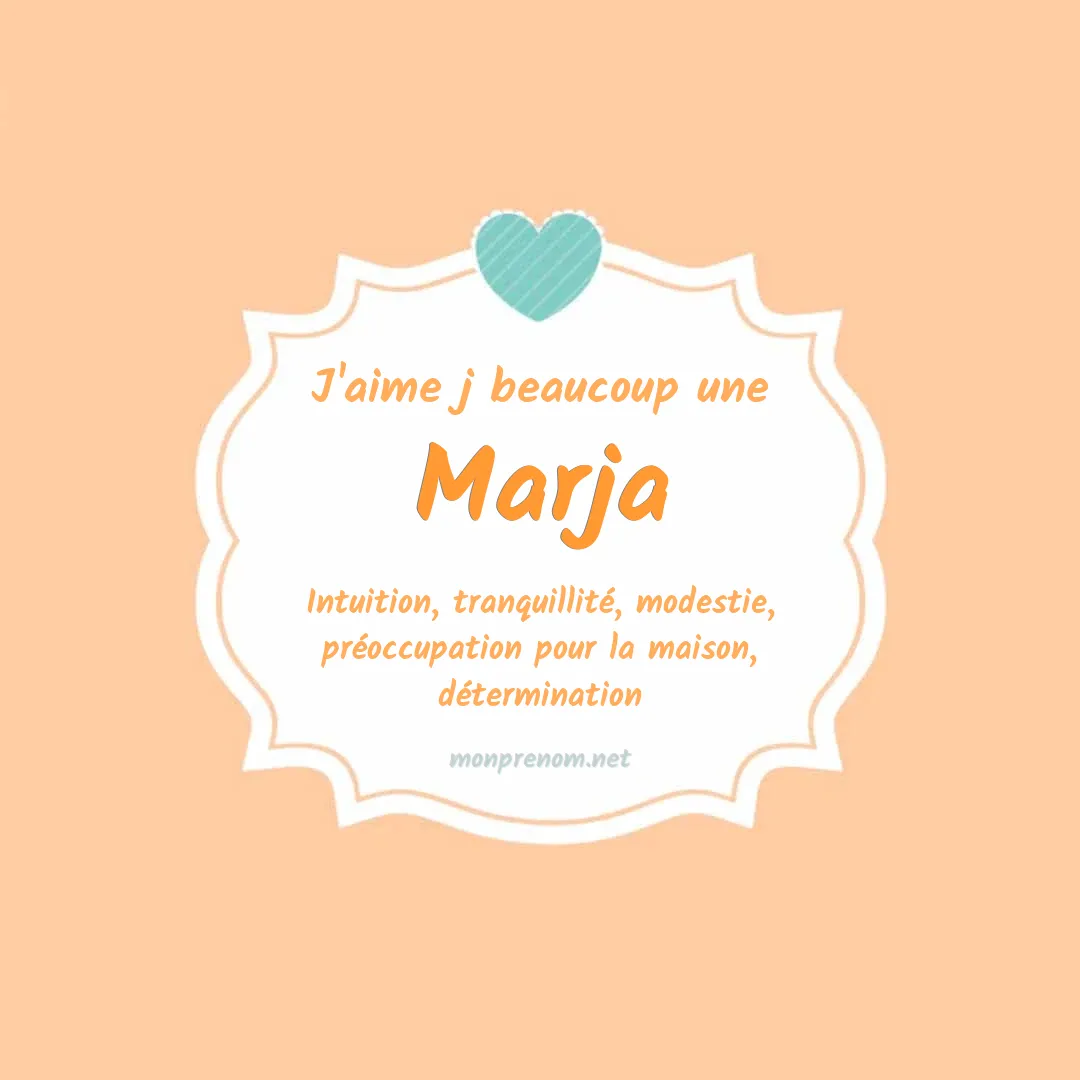 J'aime beaucoup Marja