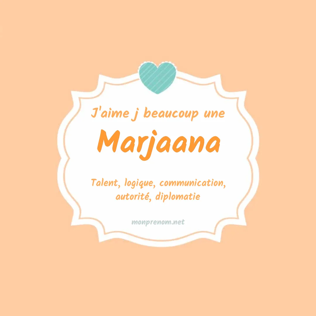 J'aime beaucoup Marjaana