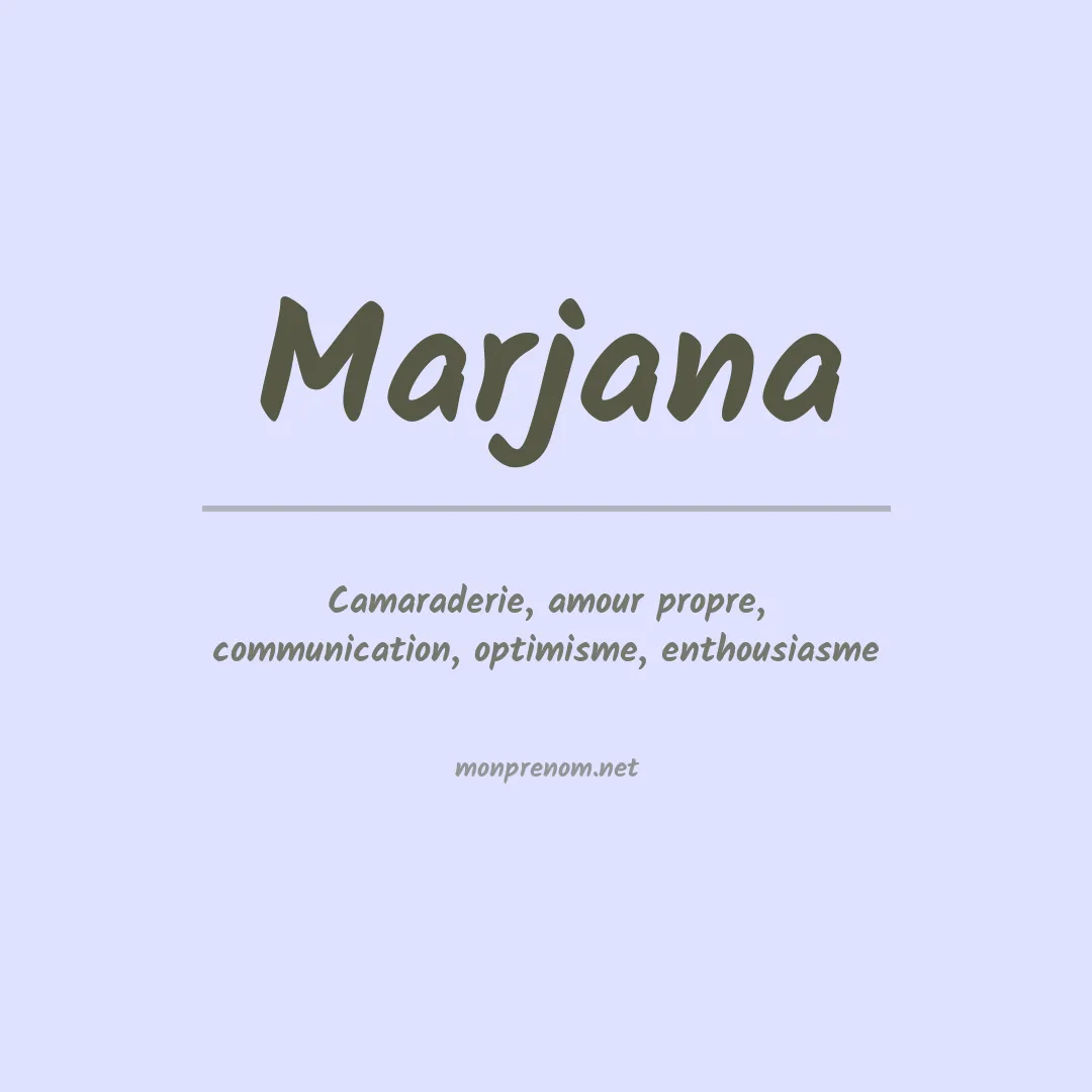 Signification du prénom Marjana