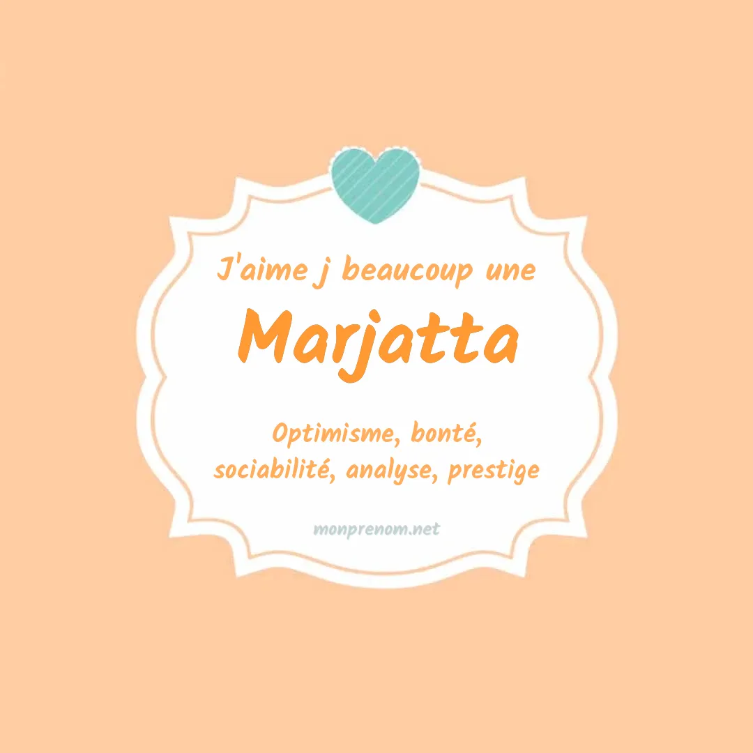 J'aime beaucoup Marjatta