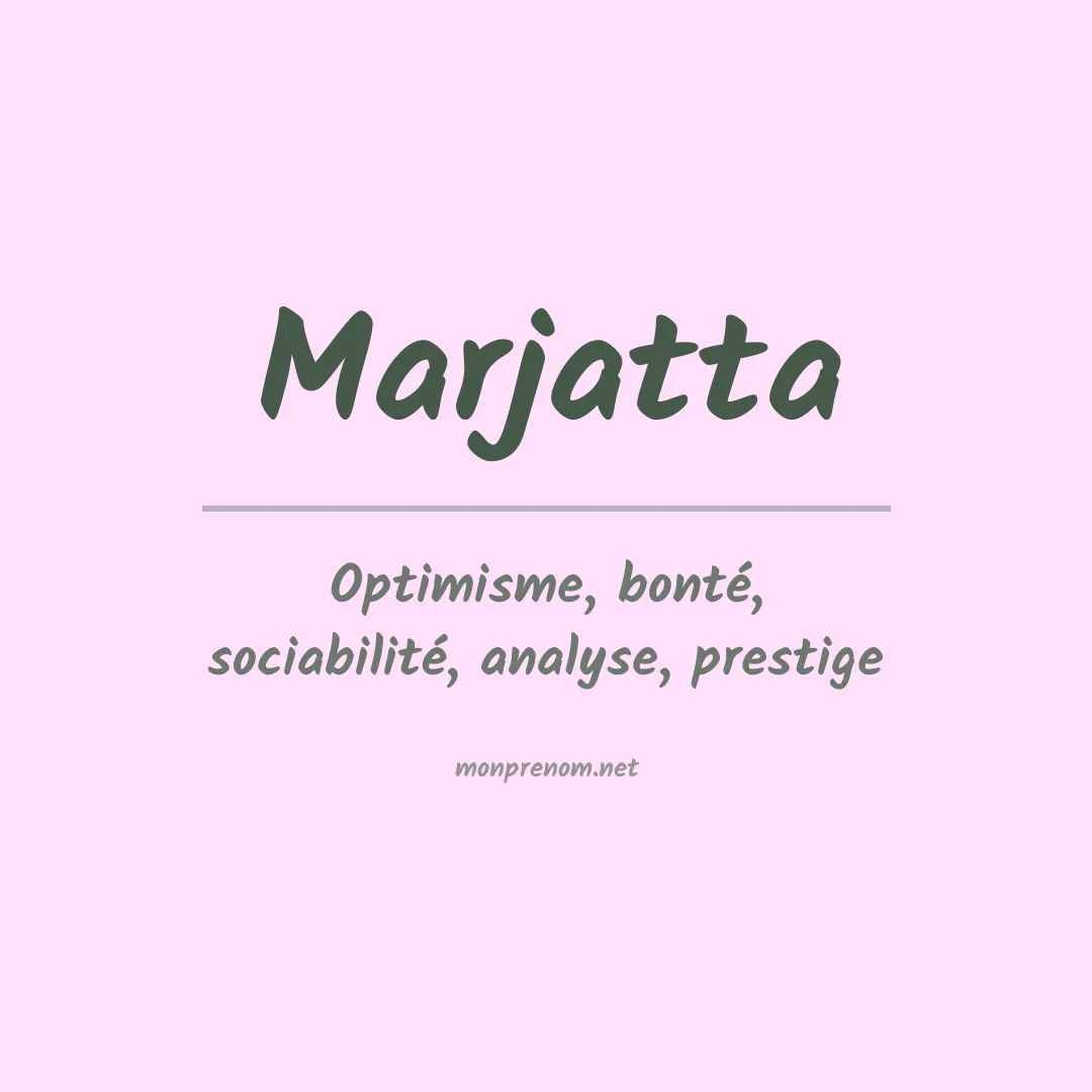 Prénom Marjatta