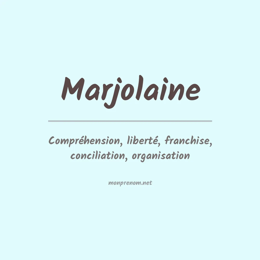 Prénom Marjolaine