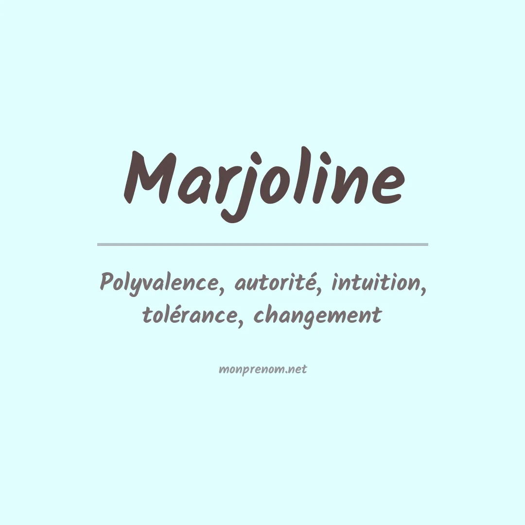 Prénom Marjoline