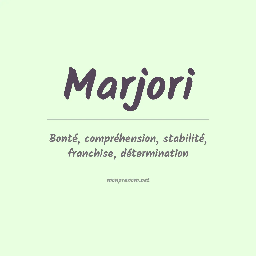 Prénom Marjori