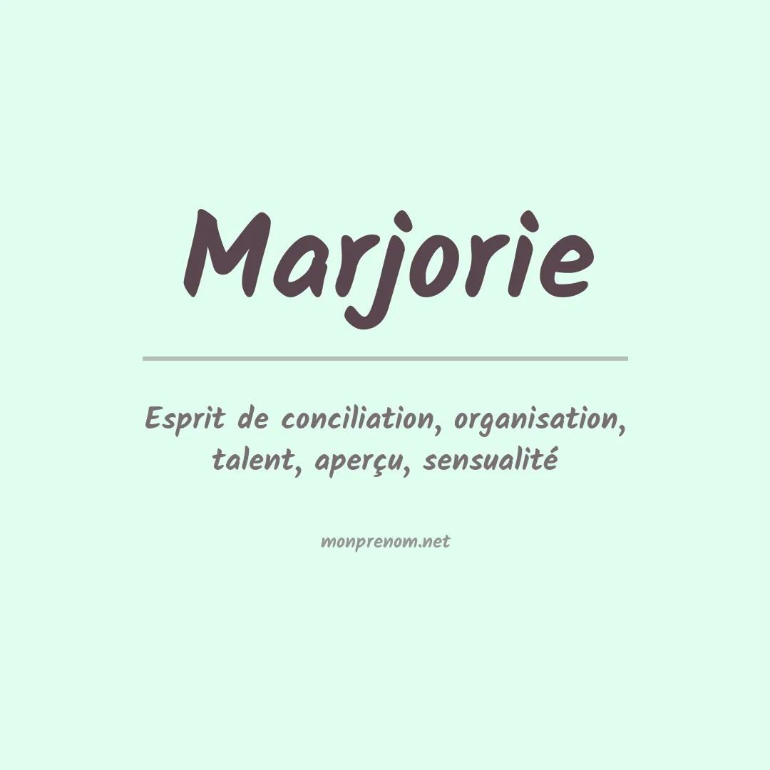 Prénom Marjorie