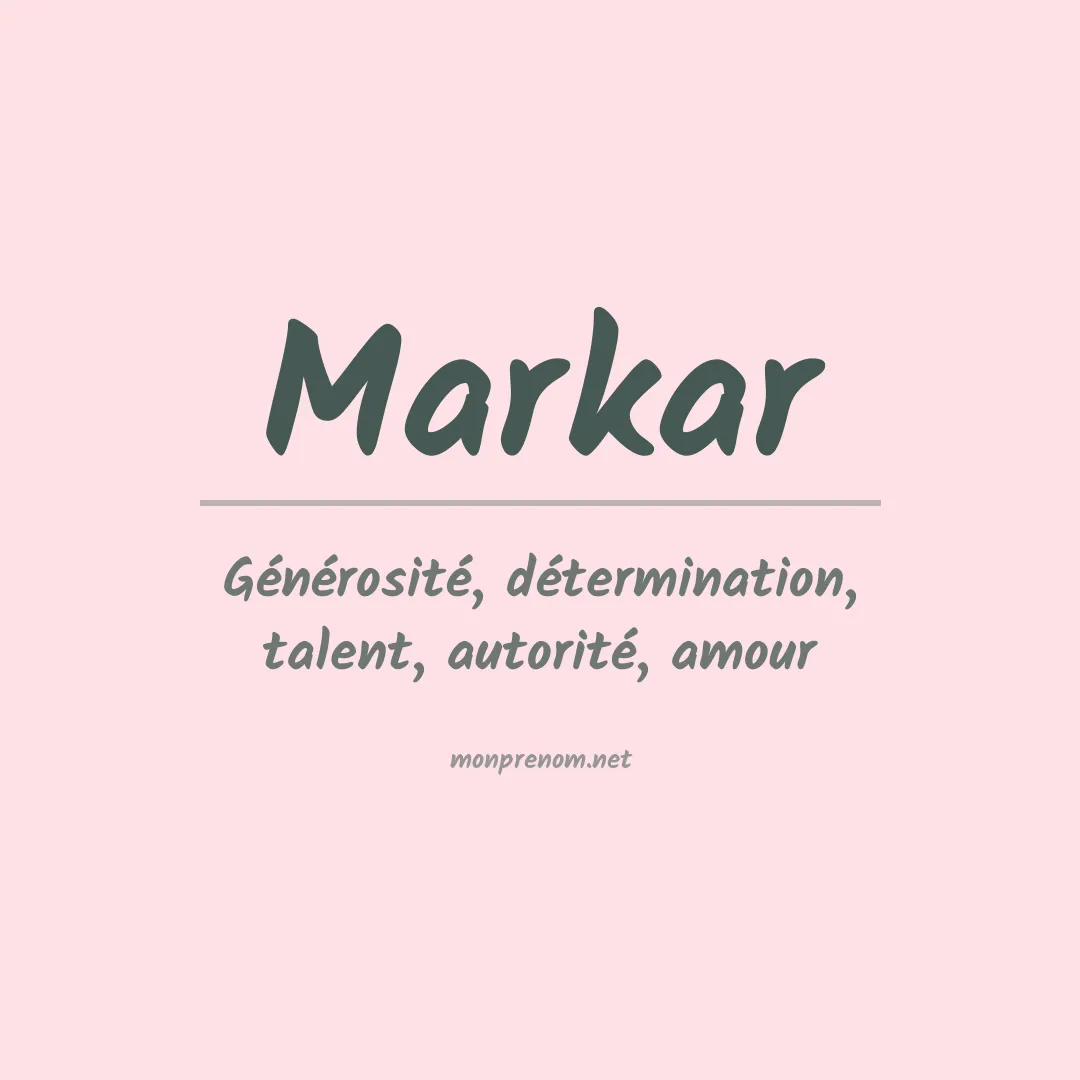Prénom Markar