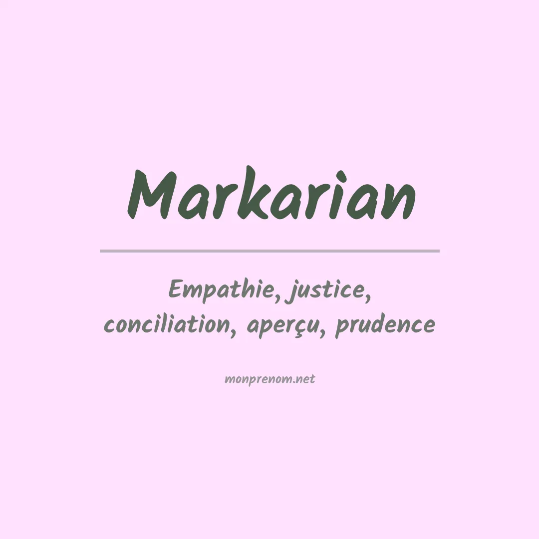 Prénom Markarian