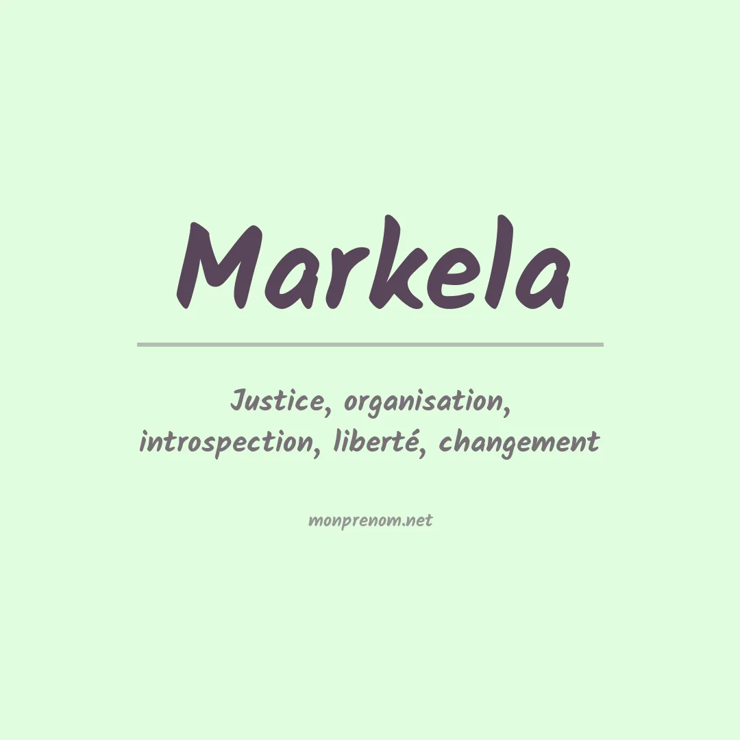 Signification du prénom Markela