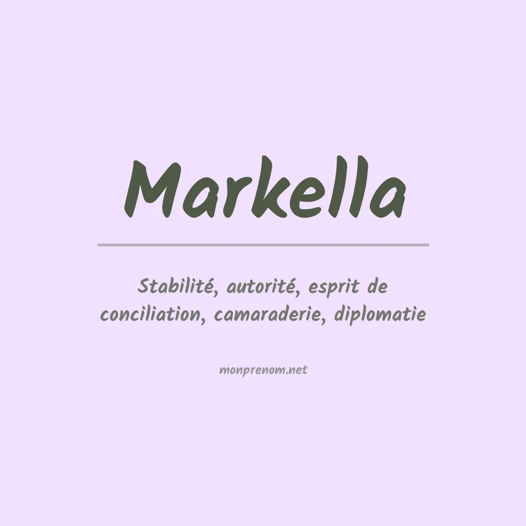 Signification du prénom Markella