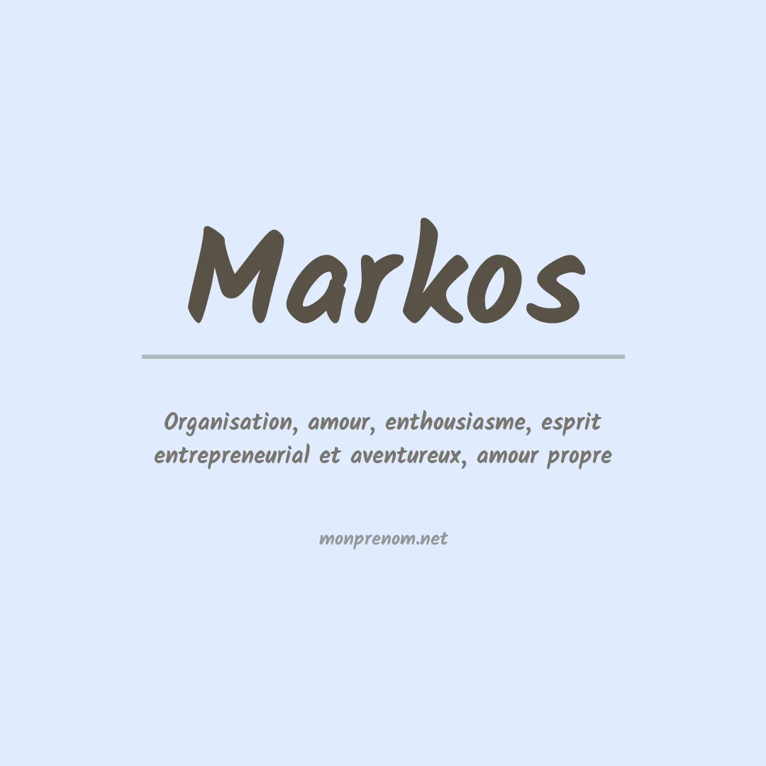 Prénom Markos