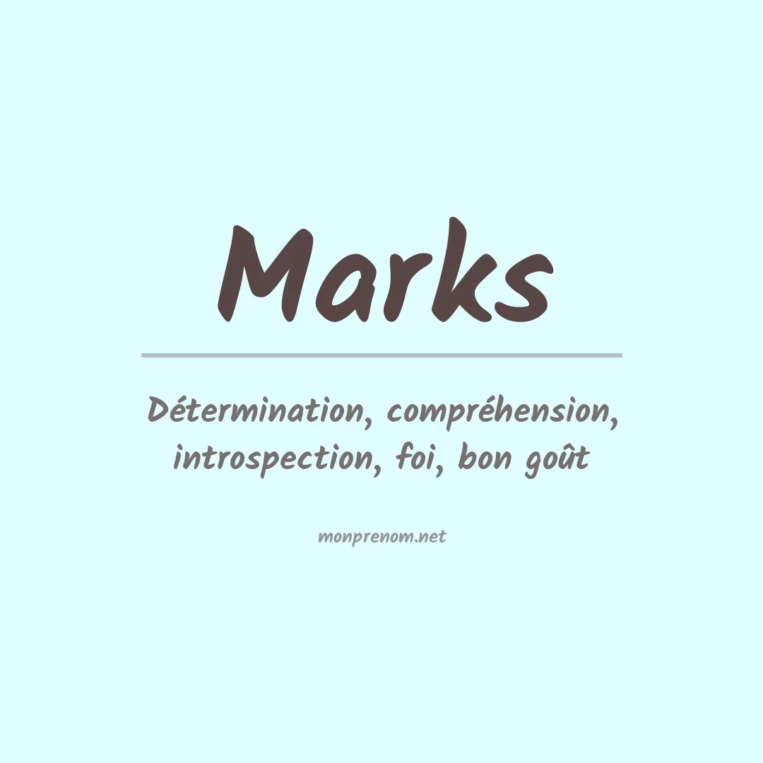 Prénom Marks