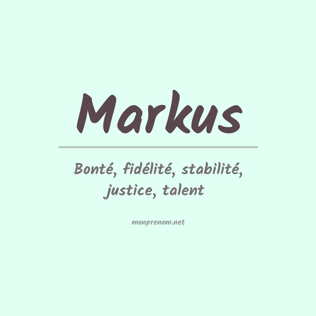 Prénom Markus