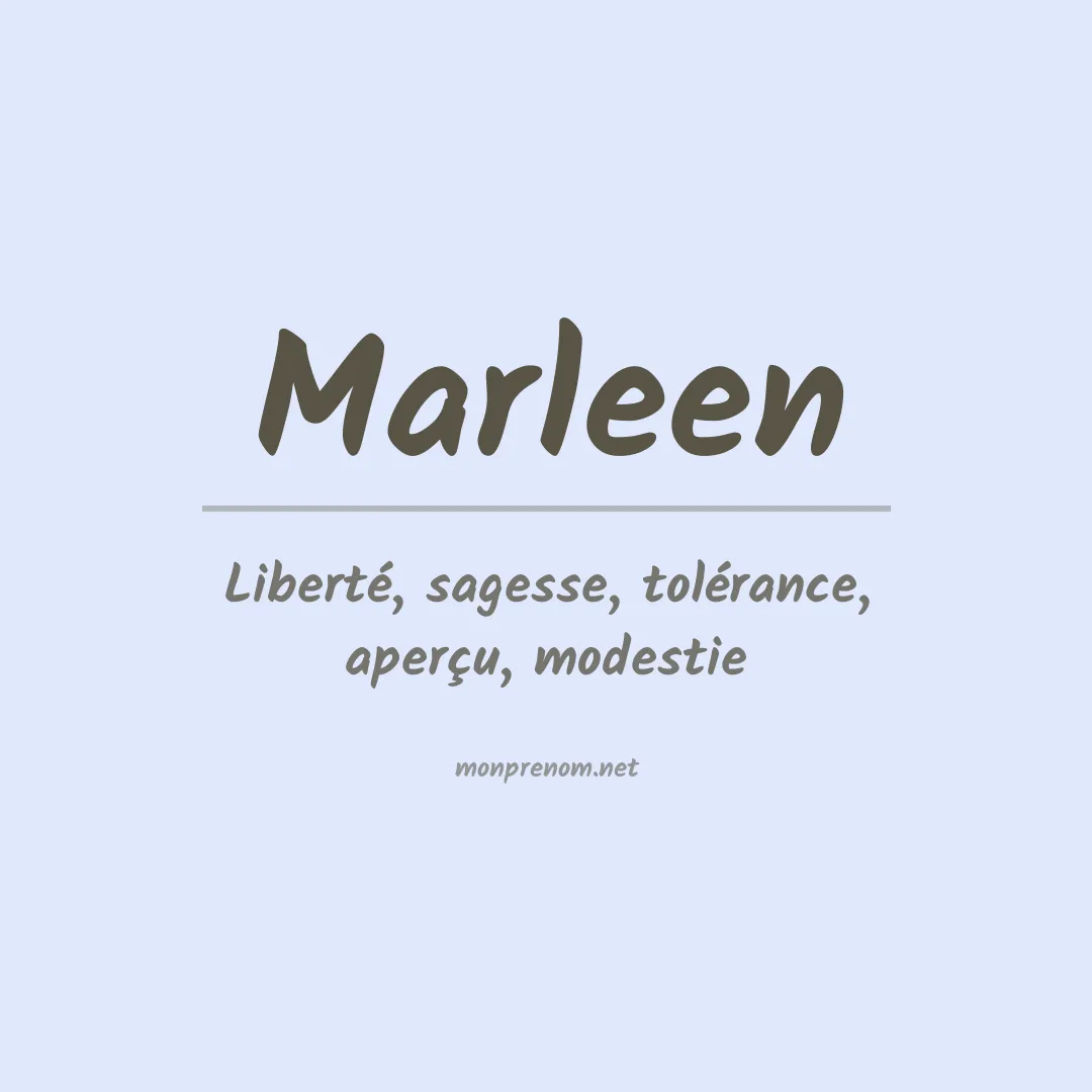 Prénom Marleen