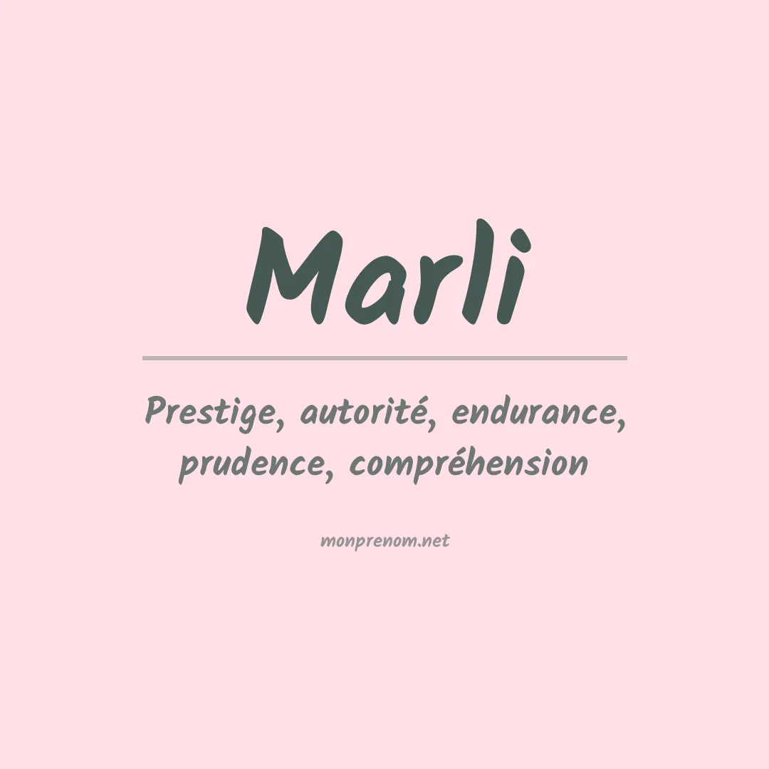 Prénom Marli