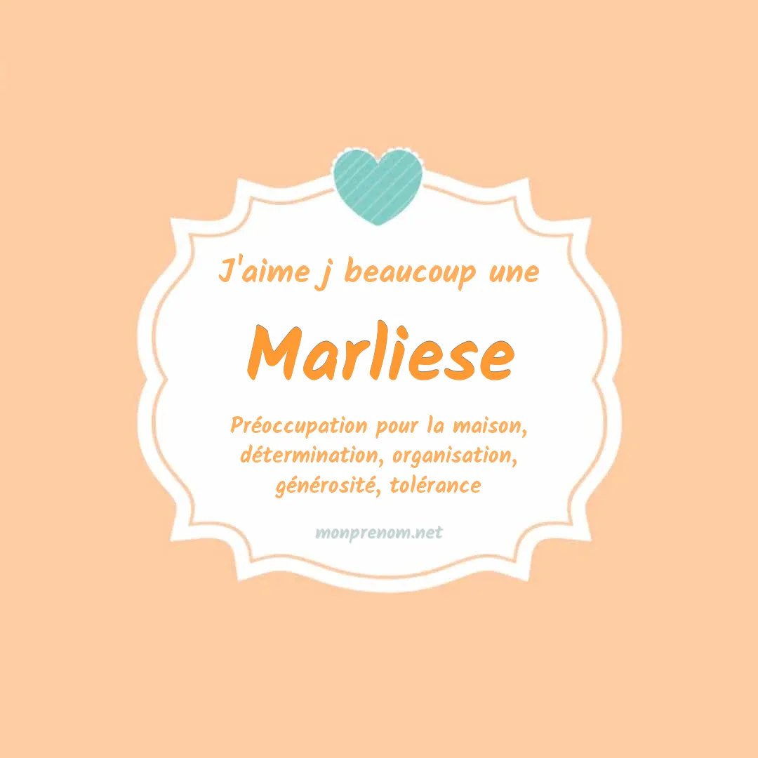 J'aime beaucoup Marliese