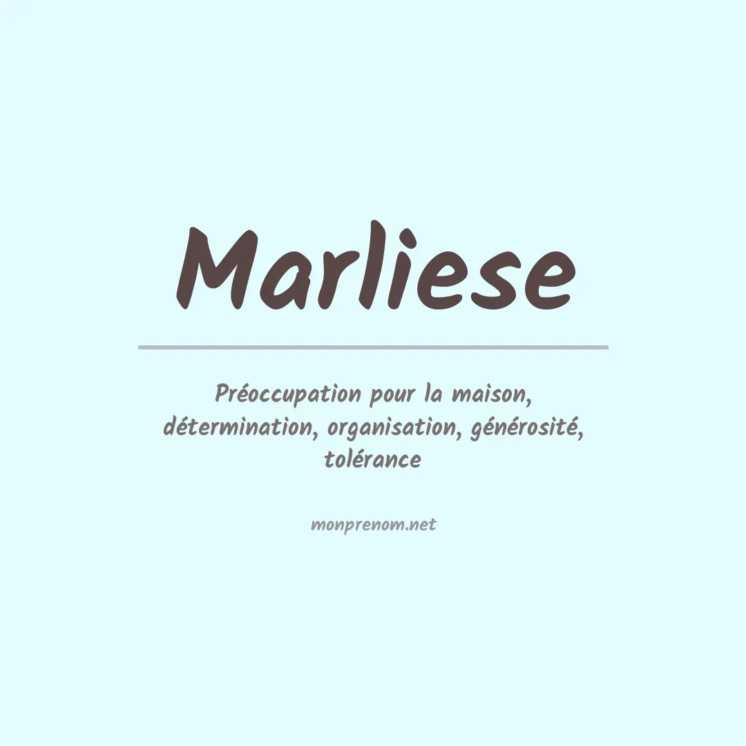 Prénom Marliese