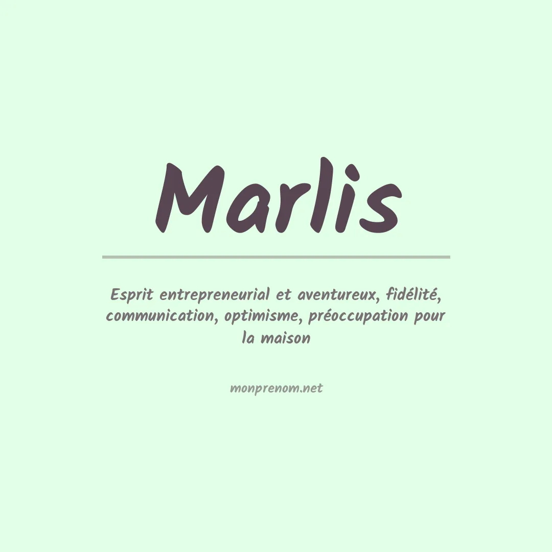 Prénom Marlis