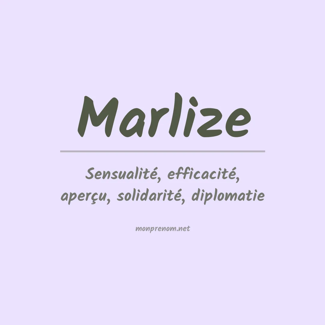 Prénom Marlize