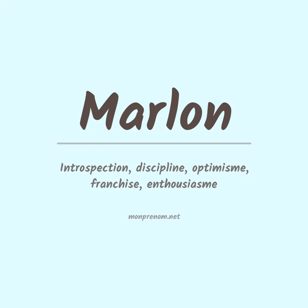 Prénom Marlon