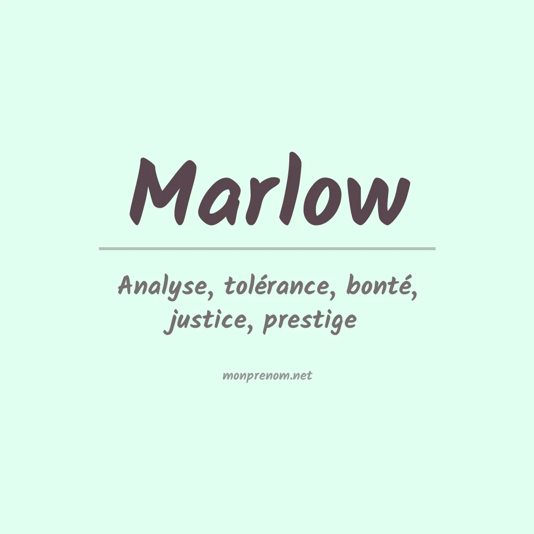 Prénom Marlow