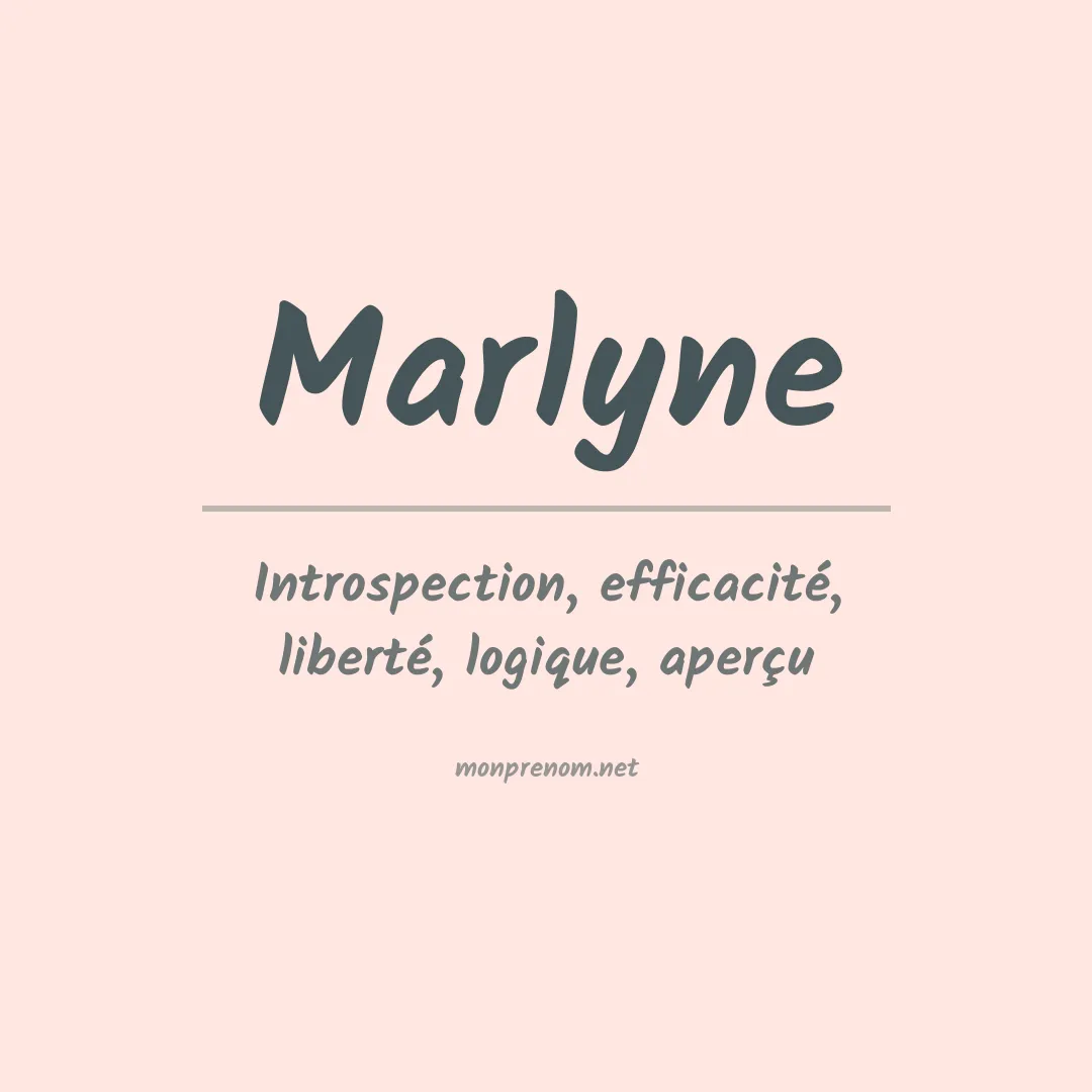 Prénom Marlyne