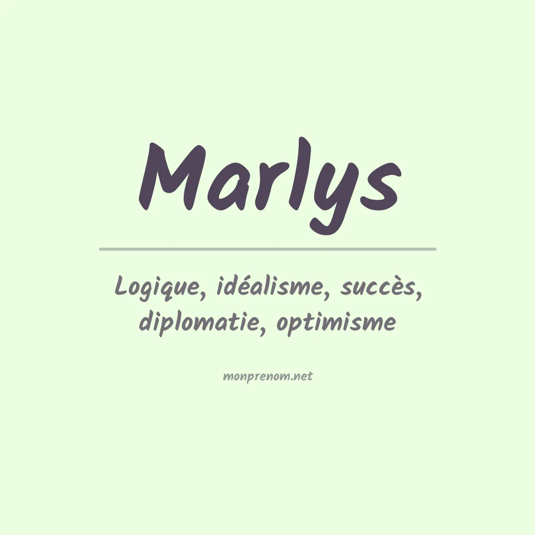 Signification du prénom Marlys