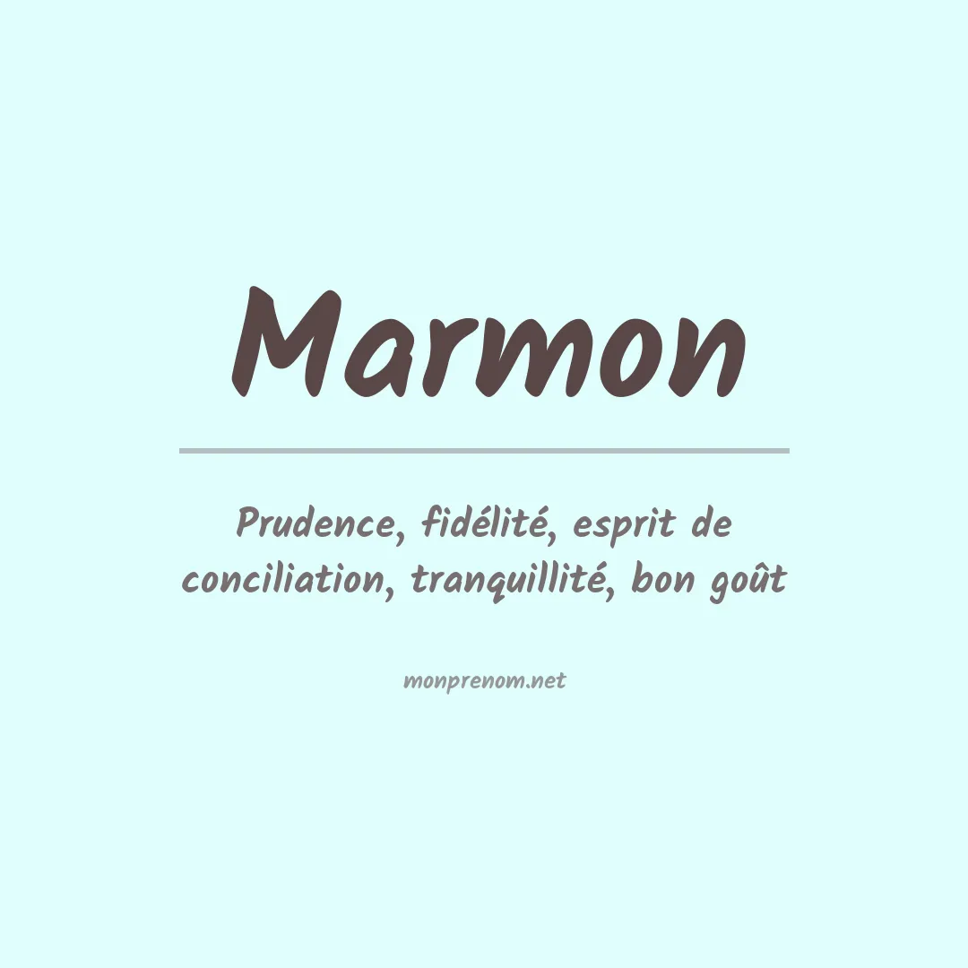 Prénom Marmon