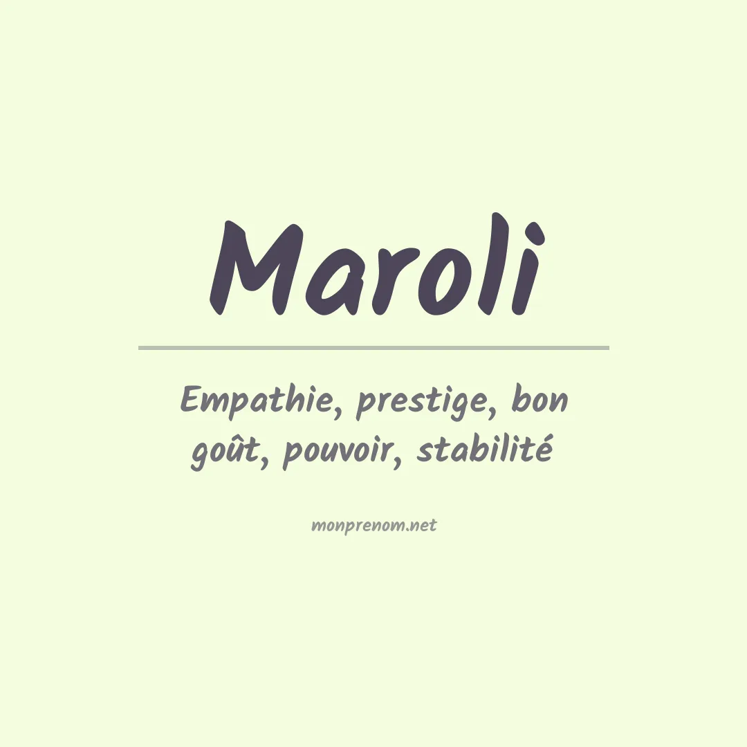 Prénom Maroli