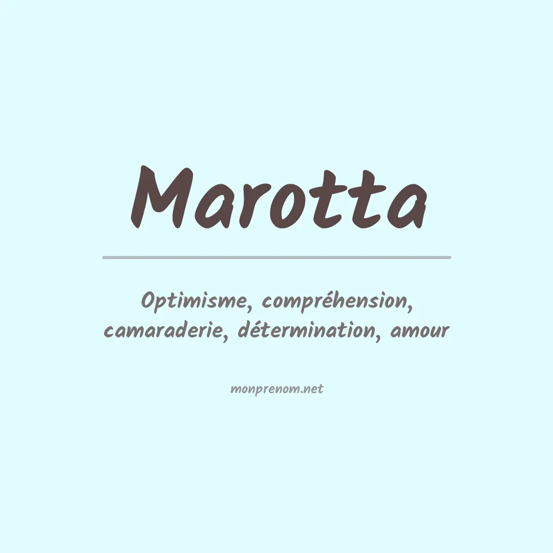 Prénom Marotta