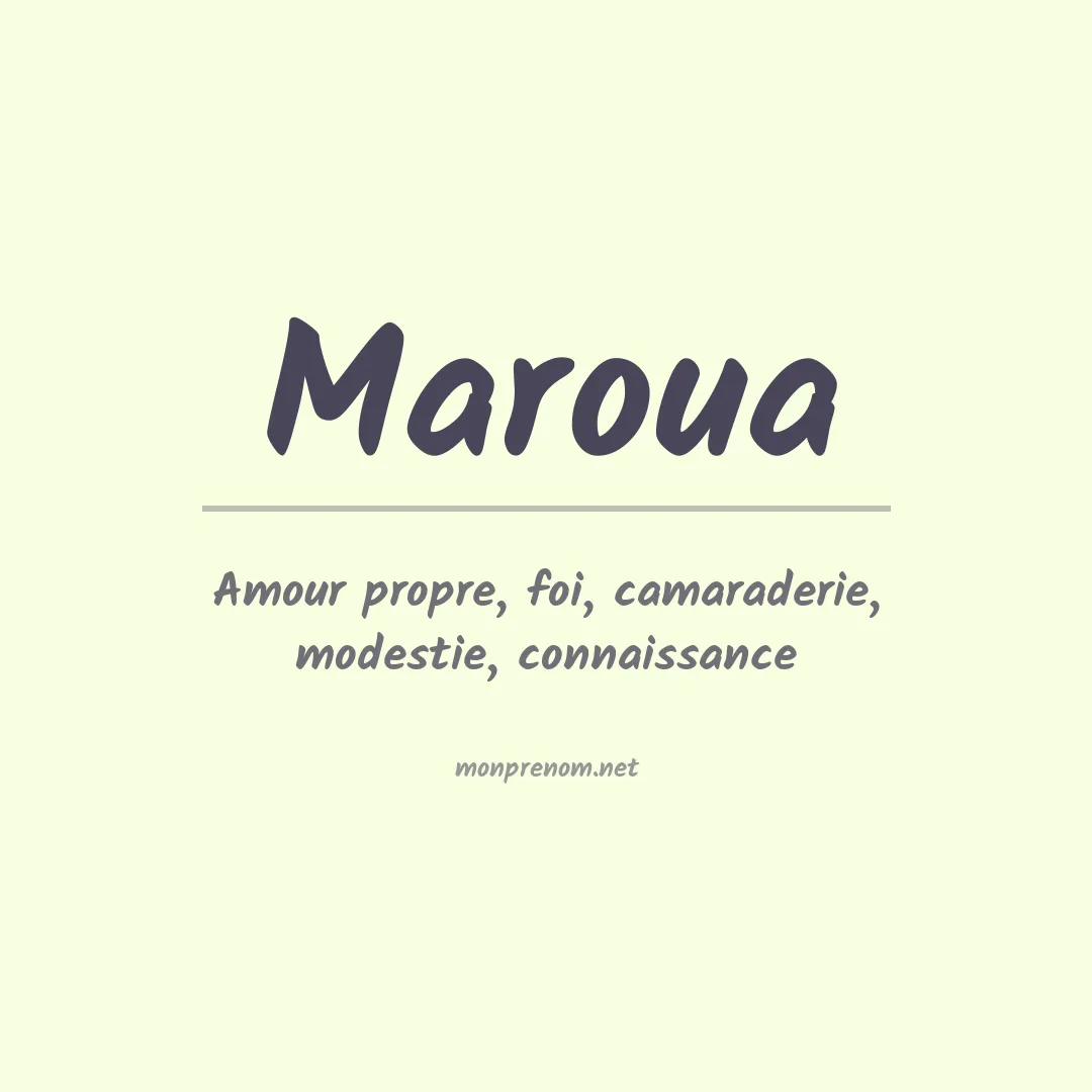 Signification du prénom Maroua
