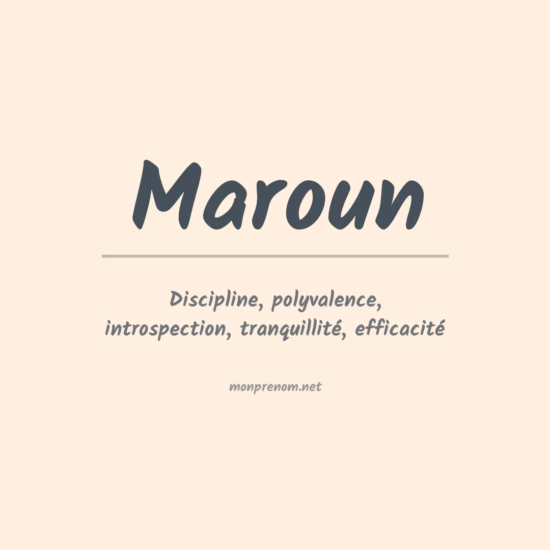 Prénom Maroun
