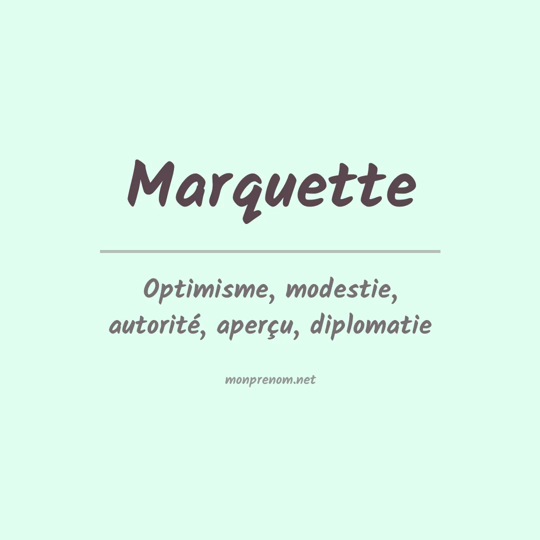 Prénom Marquette