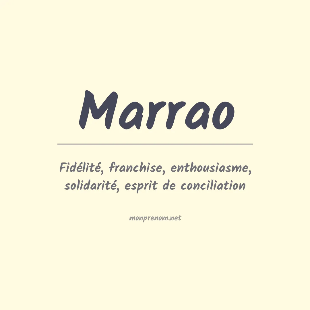 Signification du prénom Marrao