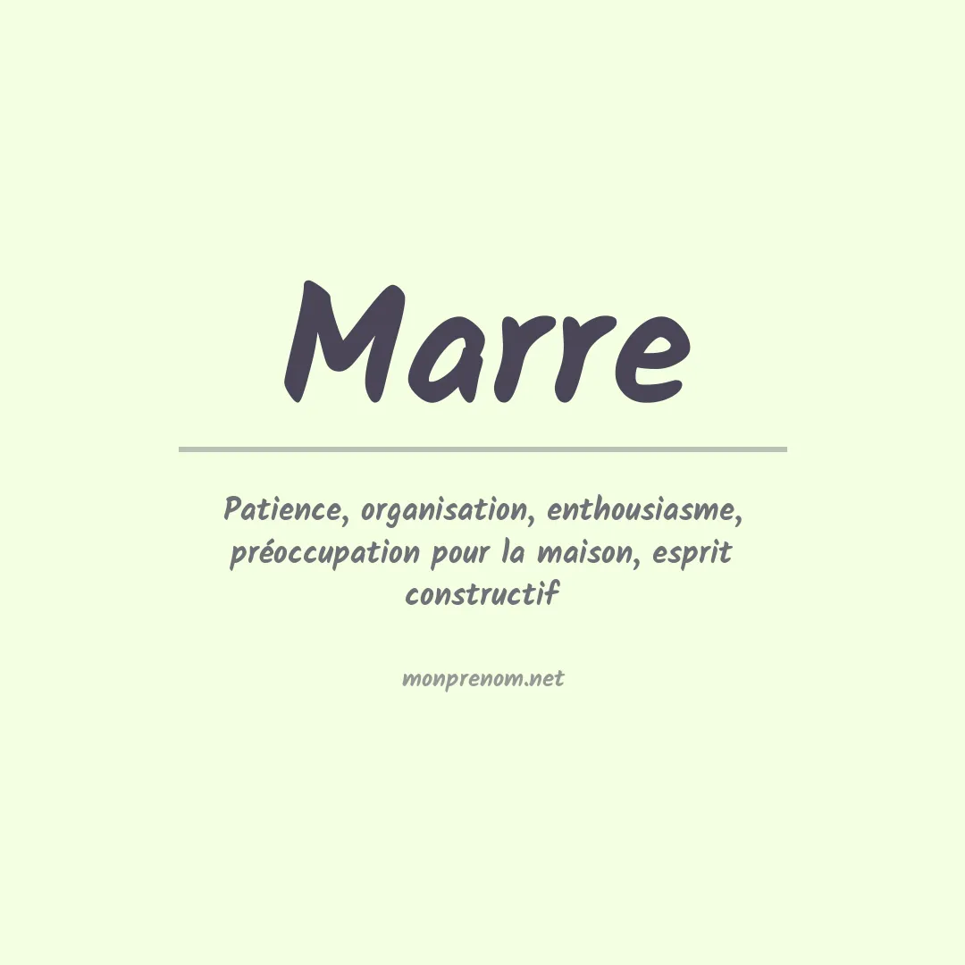 Prénom Marre