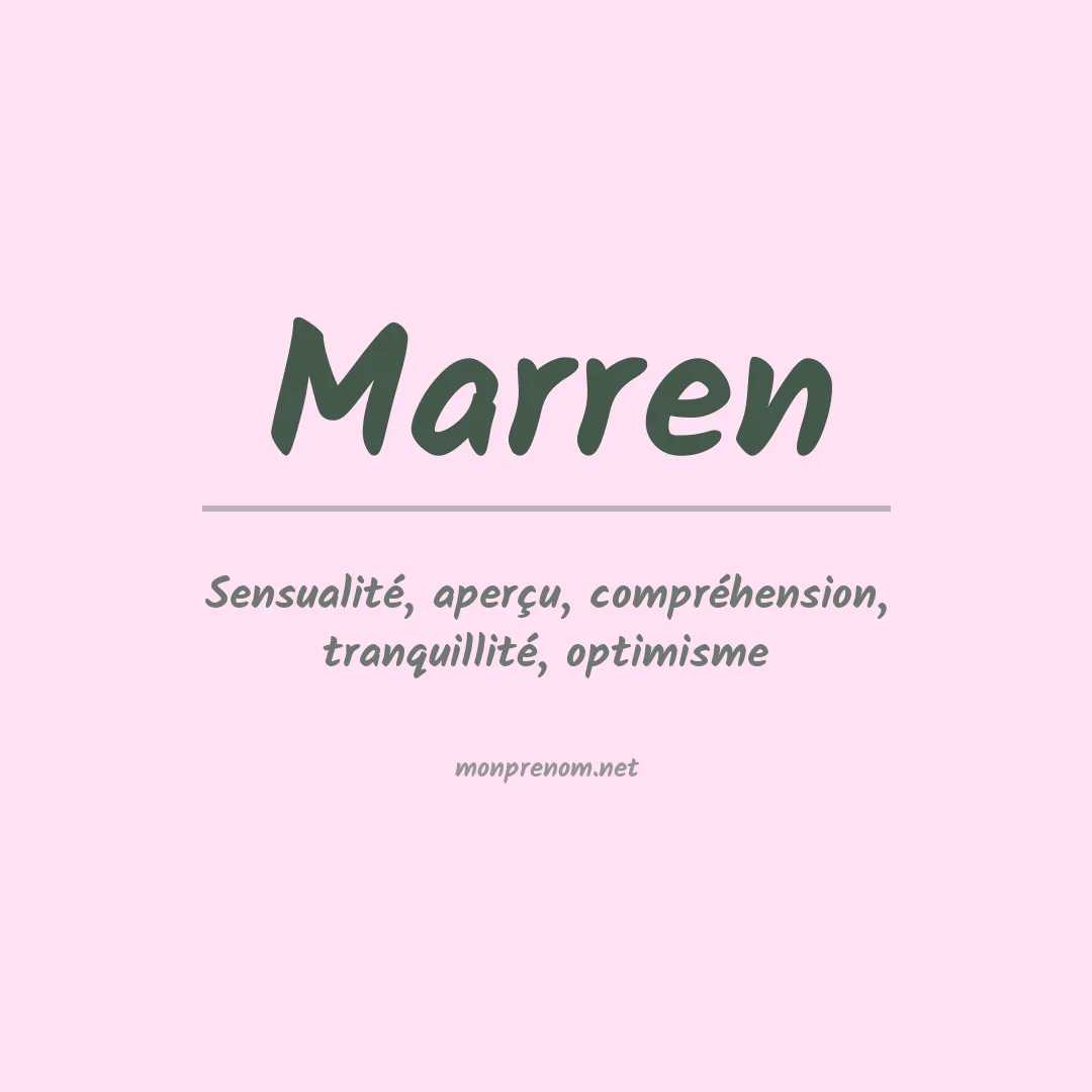 Prénom Marren