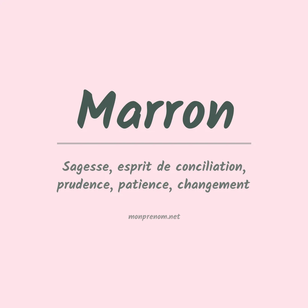 Prénom Marron