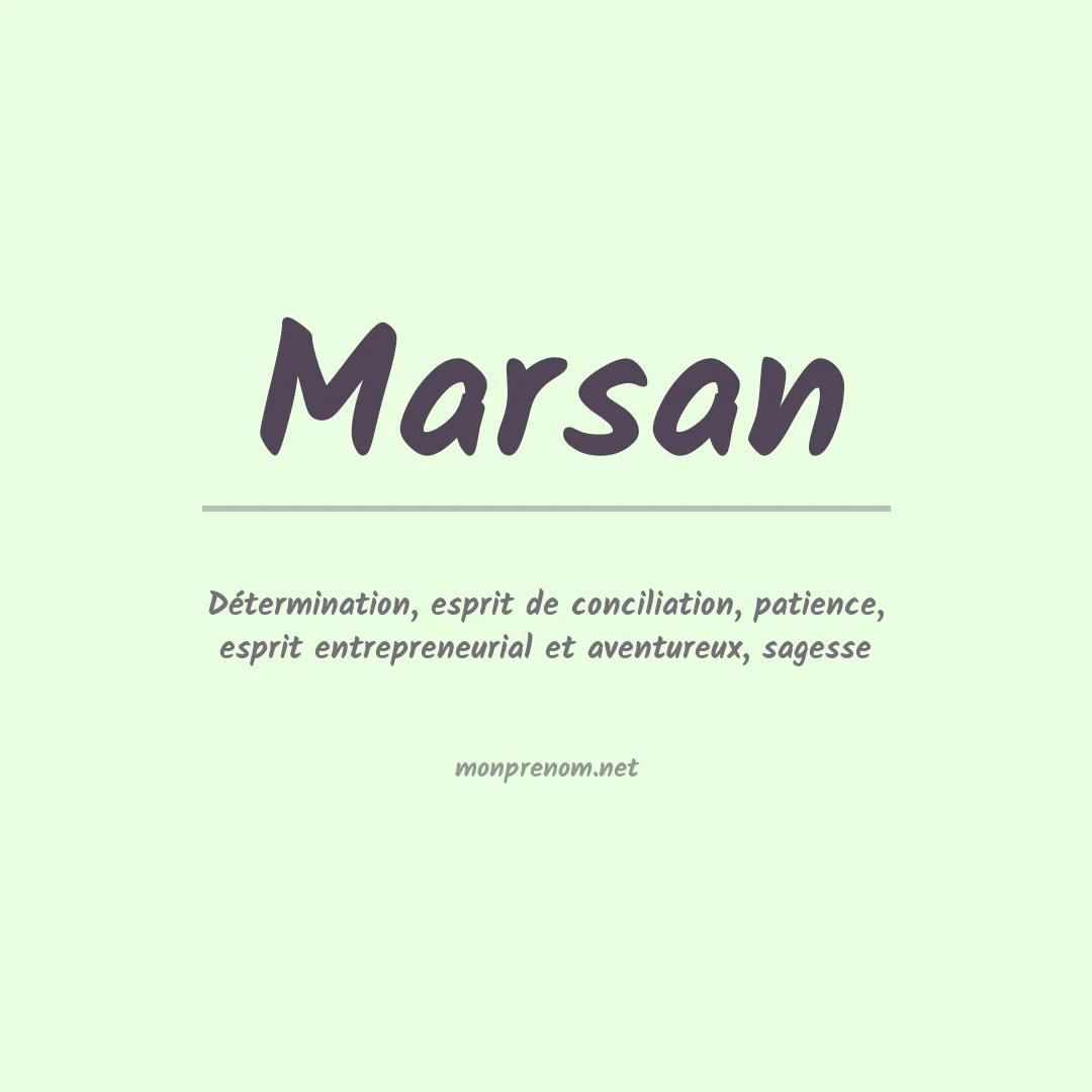 Prénom Marsan