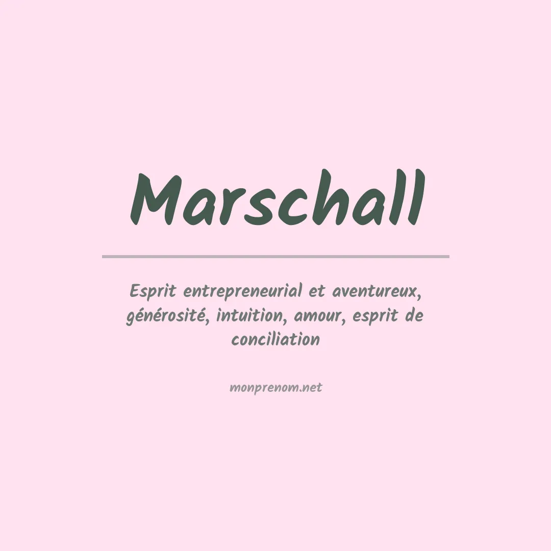 Prénom Marschall
