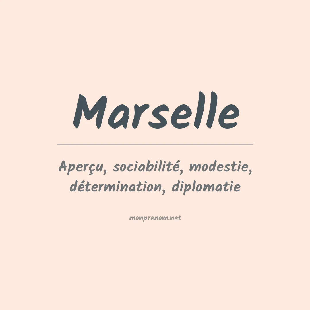 Signification du prénom Marselle
