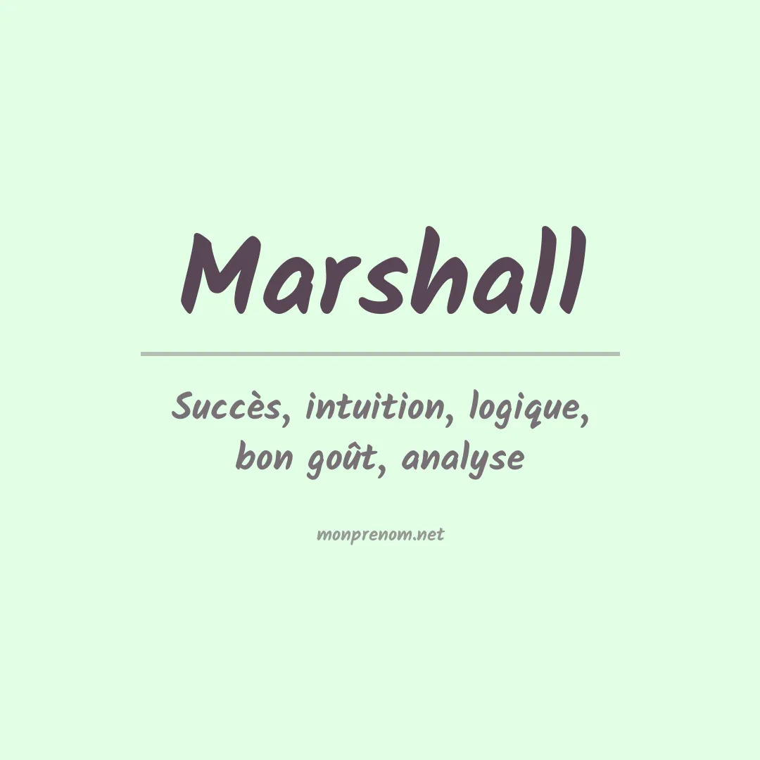 Prénom Marshall