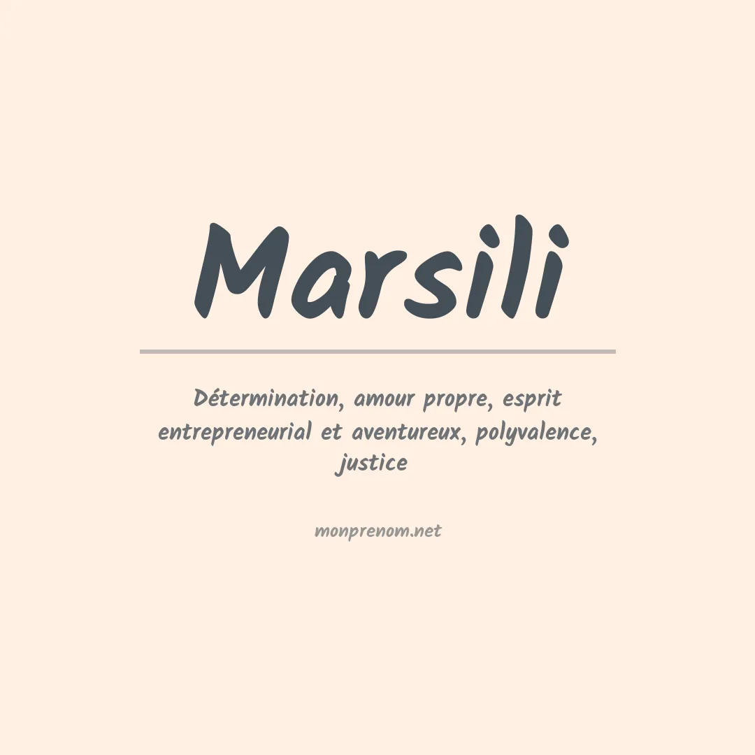 Prénom Marsili