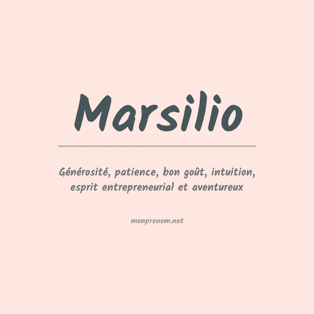 Prénom Marsilio