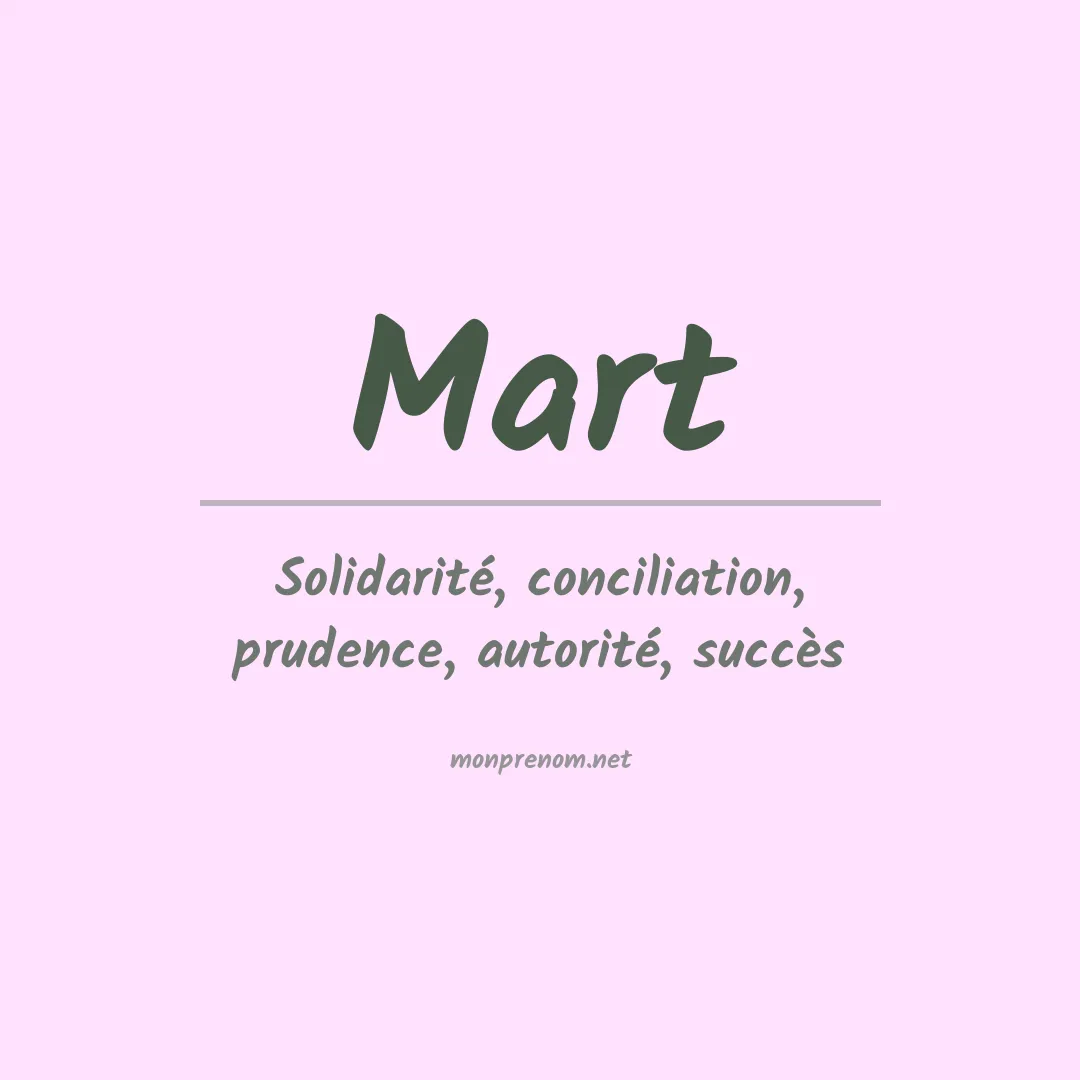 Prénom Mart