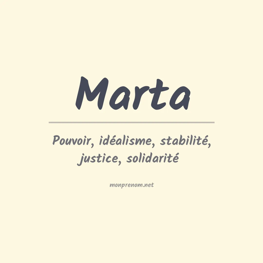 Prénom Marta