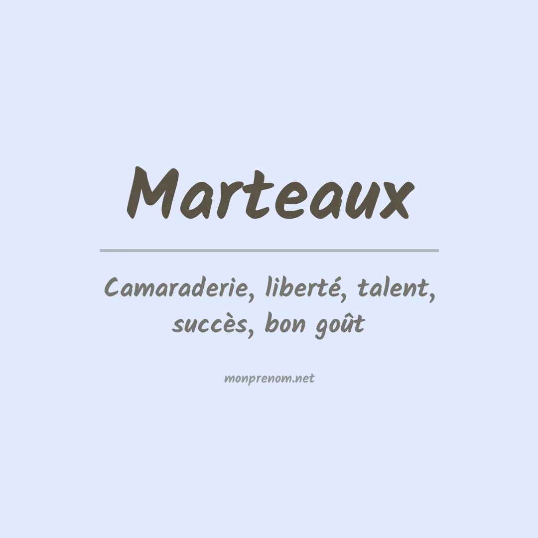 Signification du prénom Marteaux